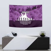 Anzac Day Gallipoli Personalised Tapestry Purple Poppy Flowers