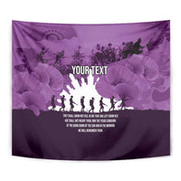Anzac Day Gallipoli Personalised Tapestry Purple Poppy Flowers