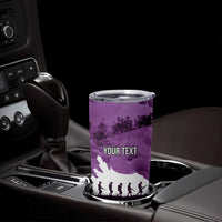 Anzac Day Gallipoli Personalised Tumbler Cup Purple Poppy Flowers LT9 - Polynesian Pride