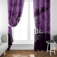 Anzac Day Gallipoli Personalised Window Curtain Purple Poppy Flowers LT9 - Polynesian Pride