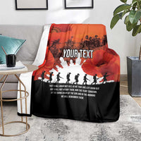 Anzac Day Gallipoli Personalised Blanket Red Poppy Flowers LT9 - Polynesian Pride
