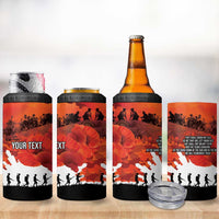 Anzac Day Gallipoli Personalised 4 in 1 Can Cooler Tumbler Red Poppy Flowers LT9 - Polynesian Pride