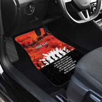 Anzac Day Gallipoli Personalised Car Mats Red Poppy Flowers LT9 - Polynesian Pride