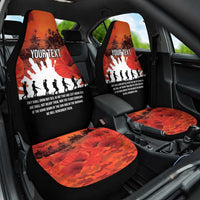 Anzac Day Gallipoli Personalised Car Seat Cover Red Poppy Flowers