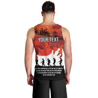 Anzac Day Gallipoli Personalised Men Tank Top Red Poppy Flowers LT9 - Polynesian Pride