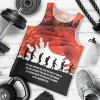 Anzac Day Gallipoli Personalised Men Tank Top Red Poppy Flowers LT9 - Polynesian Pride