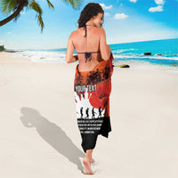 Anzac Day Gallipoli Personalised Sarong Red Poppy Flowers