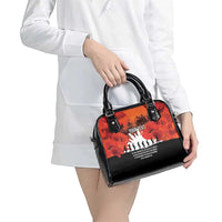 Anzac Day Gallipoli Personalised Shoulder Handbag Red Poppy Flowers
