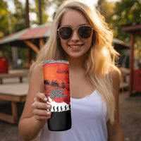 Anzac Day Gallipoli Personalised Skinny Tumbler Red Poppy Flowers