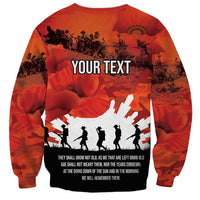 Anzac Day Gallipoli Personalised Sweatshirt Red Poppy Flowers LT9 - Polynesian Pride
