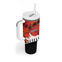 Anzac Day Gallipoli Personalised Tumbler With Handle Red Poppy Flowers LT9 - Polynesian Pride