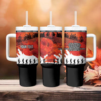 Anzac Day Gallipoli Personalised Tumbler With Handle Red Poppy Flowers LT9 - Polynesian Pride