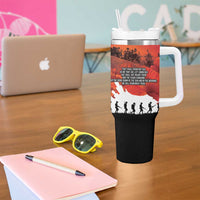 Anzac Day Gallipoli Personalised Tumbler With Handle Red Poppy Flowers LT9 - Polynesian Pride