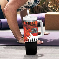 Anzac Day Gallipoli Personalised Tumbler With Handle Red Poppy Flowers LT9 - Polynesian Pride