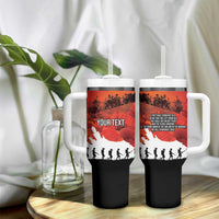 Anzac Day Gallipoli Personalised Tumbler With Handle Red Poppy Flowers LT9 - Polynesian Pride