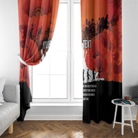 Anzac Day Gallipoli Personalised Window Curtain Red Poppy Flowers LT9 - Polynesian Pride