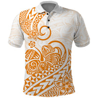 Polynesian Polo Shirt Tribal Tattoo Gold Screen Color LT9 Gold - Polynesian Pride