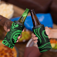 Polynesian Guam Coat of Arms 4 in 1 Can Cooler Tumbler Polynesian Tribal Tattoo Green Version