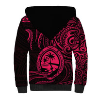 Polynesian Pride Guam Sherpa Hoodie With Polynesian Tribal Tattoo and Coat of Arms Pink Version LT9 - Polynesian Pride
