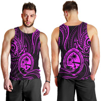 Polynesian Pride Guam Men Tank Top With Polynesian Tribal Tattoo and Coat of Arms Purple Version LT9 - Polynesian Pride