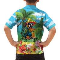 Always 5 O'clock Family Matching Off The Shoulder Long Sleeve Dress and Hawaiian Shirt Hawaiian Tropical Parrot - Polynesian Pride