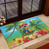 Always 5 O'clock Rubber Doormat Hawaiian Tropical Parrot LT9 - Polynesian Pride