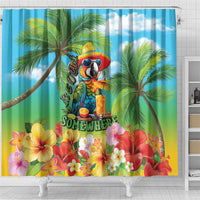 Always 5 O'clock Shower Curtain Hawaiian Tropical Parrot - Polynesian Pride