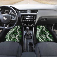 Hawaii Puakenikeni and Maile Lei Car Mats Green Japanese Wave Style - Polynesian Pride