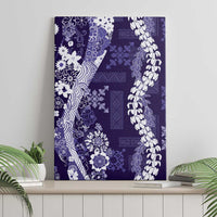 Hawaii Puakenikeni and Maile Lei Canvas Wall Art Purple Japanese Wave Style LT9 - Polynesian Pride