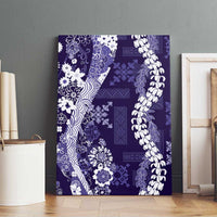 Hawaii Puakenikeni and Maile Lei Canvas Wall Art Purple Japanese Wave Style LT9 - Polynesian Pride