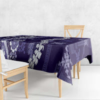 Hawaii Puakenikeni and Maile Lei Tablecloth Purple Japanese Wave Style LT9 - Polynesian Pride