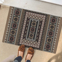Bula Fiji Rubber Doormat Vintage Fijian Tribal Tapa Pattern - Polynesian Pride