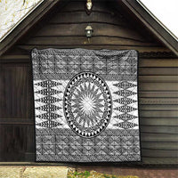 All White Tonga Malo e lelei Quilt Vintage Ngatu Tribal Pattern - Polynesian Pride