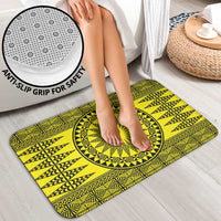 All Yellow Tonga Malo e lelei Bathroom Set Vintage Ngatu Tribal Pattern - Polynesian Pride
