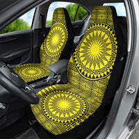 All Yellow Tonga Malo e lelei Car Seat Cover Vintage Ngatu Tribal Pattern - Polynesian Pride