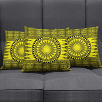 All Yellow Tonga Malo e lelei Pillow Cover Vintage Ngatu Tribal Pattern - Polynesian Pride