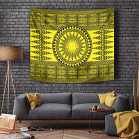 All Yellow Tonga Malo e lelei Tapestry Vintage Ngatu Tribal Pattern - Polynesian Pride