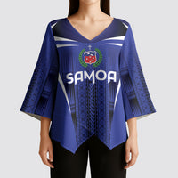 2026 Rugby Nations Series Custom Manu Samoa Kimono Sleeve Blouse LT9 - Polynesian Pride