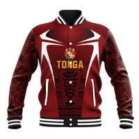 2026 Rugby Nations Series Custom Tonga Ikale Tahi Baseball Jacket LT9 Unisex Red - Polynesian Pride