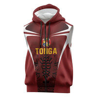 2026 Rugby Nations Series Custom Tonga Ikale Tahi Sleeveless Zip Hoodie LT9 Red - Polynesian Pride