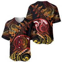 New Zealand Baseball Jersey Aotearoa Wisdom Face Maori Fern Tattoo Arty LT9 - Polynesian Pride