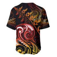 New Zealand Baseball Jersey Aotearoa Hei-Tiki Maori Fern Tattoo Arty LT9 - Polynesian Pride