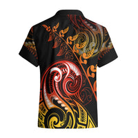 New Zealand Hawaiian Shirt Aotearoa Kiwi Bird Maori Fern Tattoo Arty LT9 - Polynesian Pride