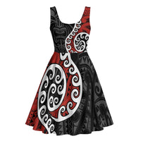Honour The Treaty New Zealand Midi Dress Toitu Te Tiriti Ake Ake Ake - Polynesian Pride