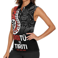 Honour The Treaty New Zealand Women Sleeveless Polo Shirt Toitu Te Tiriti Ake!Ake!Ake!