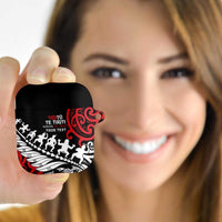 Honour The Treaty New Zealand Personalised AirPods Case Toitu Te Tiriti Half Fern Haka Dance - Polynesian Pride