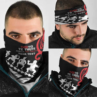 Honour The Treaty New Zealand Neck Gaiter Toitu Te Tiriti Half Fern Haka Dance LT9