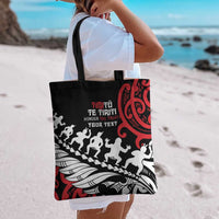 Honour The Treaty New Zealand Personalised Tote Bag Toitu Te Tiriti Half Fern Haka Dance - Polynesian Pride