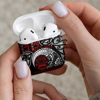 Honour The Treaty New Zealand Personalised AirPods Case Toitu Te Tiriti Indigenous Maori Face - Polynesian Pride