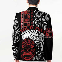 Honour The Treaty New Zealand Personalised Blazer Toitu Te Tiriti Indigenous Maori Face - Polynesian Pride